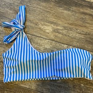 striped swimsuit top